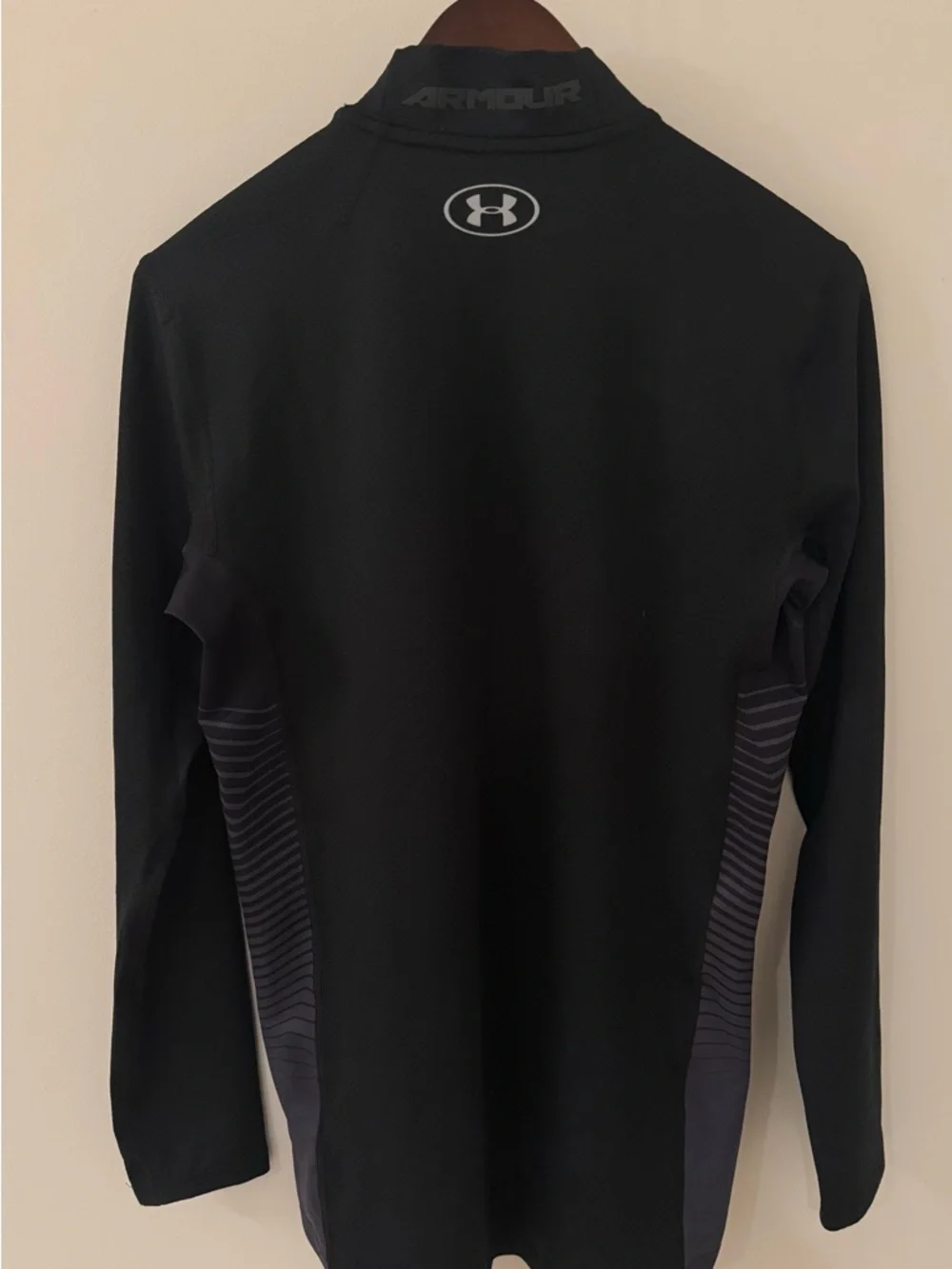 Under Armour Black ColdGear Fitted Long Sleeve Top - Picture 2 of 4